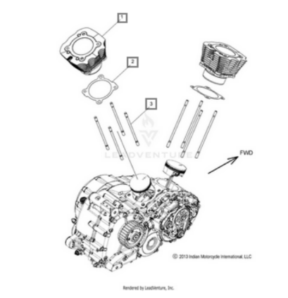 Прокладка основания на один цилиндр ( двигатель ) 111 мотор Base Gasket Part 5256328 OEM Polaris