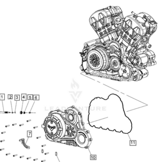 Прокладка первичной крышки ( сцепление ) для INDIAN Scout 2015+ все модели VICTORY Octane 2017 Primary Cover Gasket Part 5414563 OEM Polaris