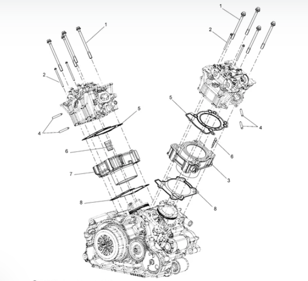 Прокладка головки блока цилиндров передняя Cylinder Head Gasket Front Part 5813878 OEM Polaris
